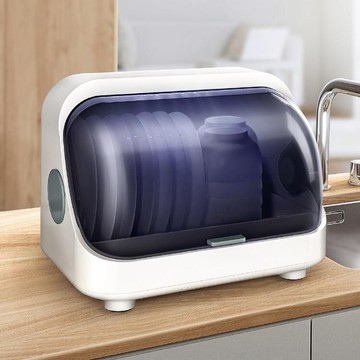 碗碟收納架帶消毒櫃家用小型碗櫃廚房台式紫外線瀝水碗架放碗筷盒 摩可美家