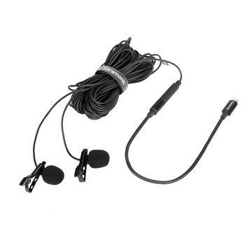 Saramonic 楓笛 LavMicro U1C Lightning 全向型雙領夾麥克風  6公尺長  iOS設備  即插即用  黑色