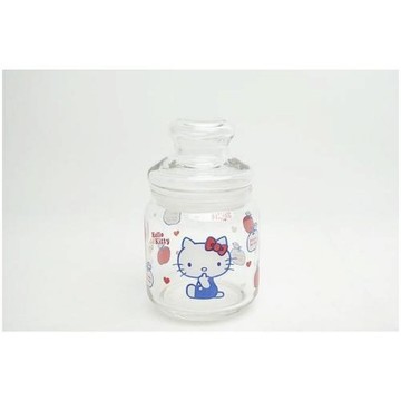 【震撼精品百貨】凱蒂貓_Hello Kitty~日本SANRIO三麗鷗 KITTY 玻璃密封罐/收納罐(蘋果/500ML)#03818