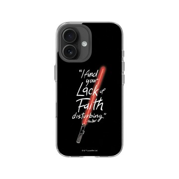 iPhone 16 Clear Case（相機按鈕） 透明 - 迪士尼-星際大戰 Star Wars - 原力咒語-光劍系列