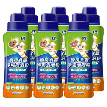 毛寶 廚房食器淨垢泡泡粉500gX6瓶