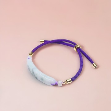 【願‧無事】冰飄綠花無事牌編織手鍊 | 天然緬甸翡翠A貨 | 送禮