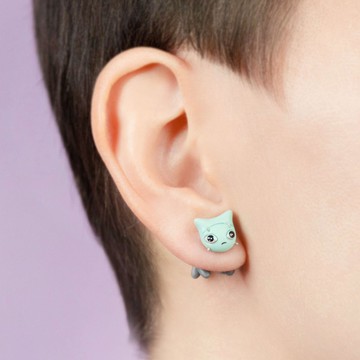 科學怪貓耳環 – 送給貓奴的可愛飾品 – 手工藝術