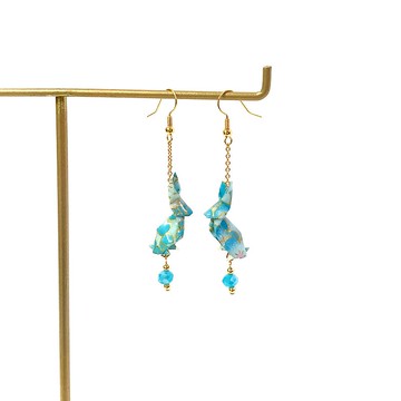 【SGS檢驗合格】日系摺紙系列耳環-兔子款 (限定色)