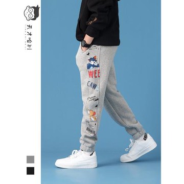 男童褲子加絨秋裝兒童一體絨長褲春秋大童運動褲男孩衛褲冬季加厚