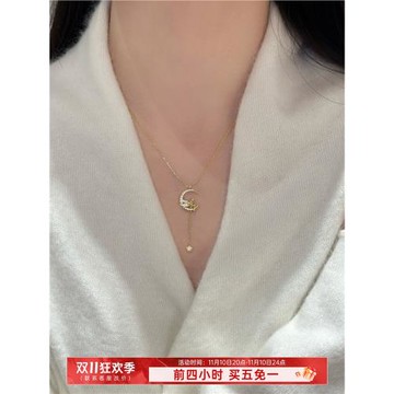 法式純銀天使項鏈項鏈女夏天輕奢小眾高級感氣質鎖骨鏈2026新款