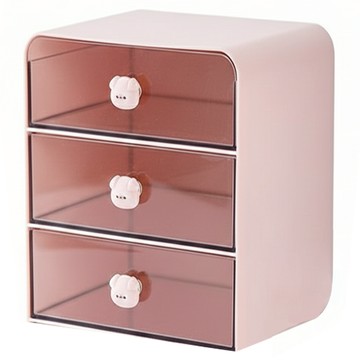 抽屜收納盒 小  3層  粉色小豬