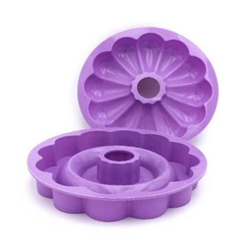 Dr. Cook 矽膠雙層奶油圓蛋糕烘焙模 26cm - 紫色