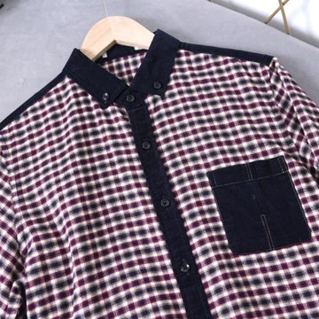 【全棉水洗！口袋裝飾！一線剪標尾貨】秋冬季男商務休閑長袖襯衫