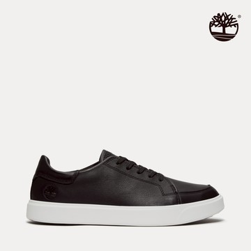 Timberland 男款黑色低筒皮革休閒鞋|A6BVJW02