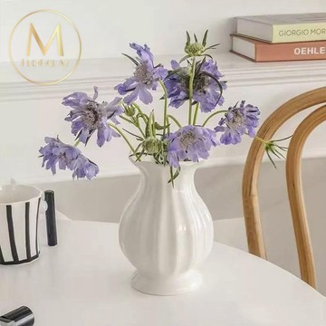 快速出貨🌷家居擺飾【Floral M】法式陶瓷露易絲緞面復古花瓶