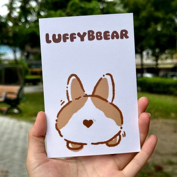 澳門原創手繪 Luffy 明信片- Luffy屁屁款