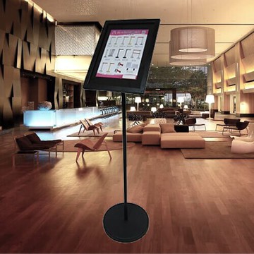 【企隆 圍欄 飯店用品】 標示 告示 招牌 廣告 公布欄 A821BK 烤漆A3斜面標示架 量多議價