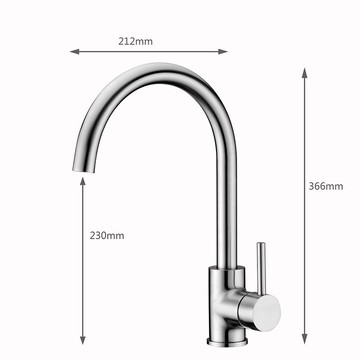 喜特麗不鏽鋼無鉛立式水龍頭/JT-C805S