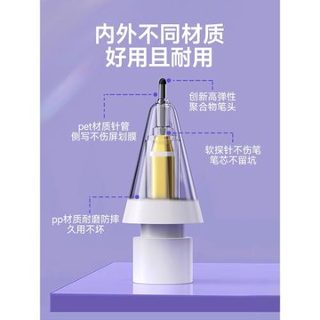 如晶適用蘋果applepencil筆尖二代通用ipadpencil筆頭ipencil替換ipad一改造耐磨防滑曼阻尼類紙膜鋼化膜