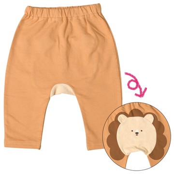 akachan honpo - 造型屁屁褲-動物 毛巾布-淺卡其色