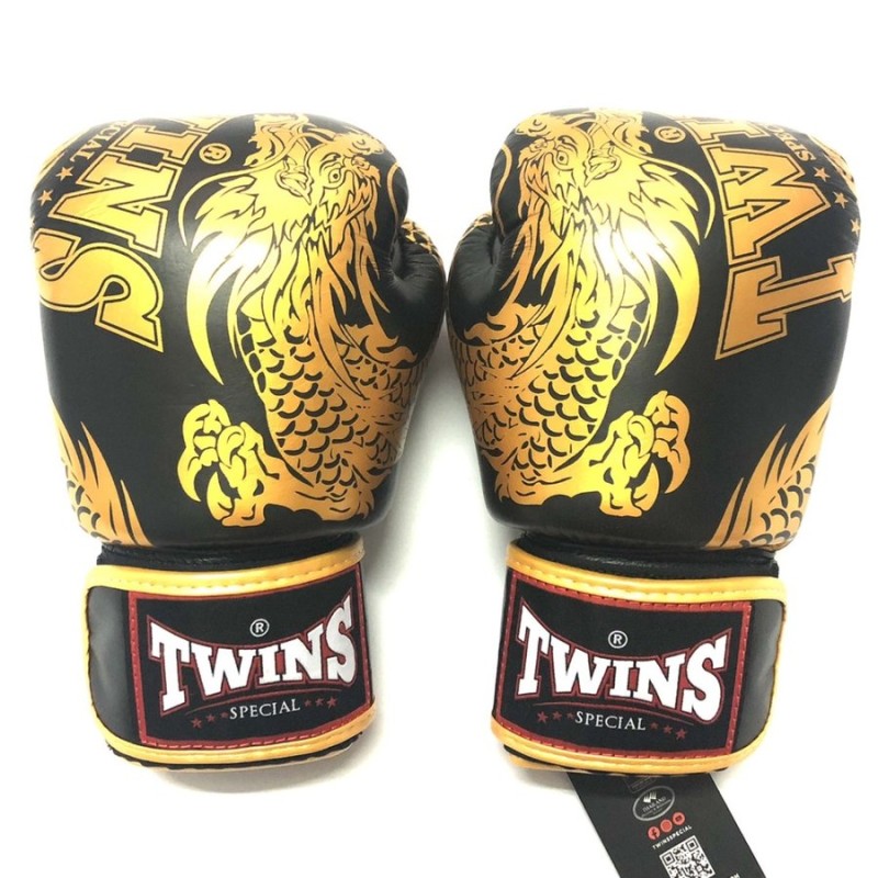 新品 正規 TWINS 本格ボクシンググローブ TWドラゴン白 /ムエタイ/本革-