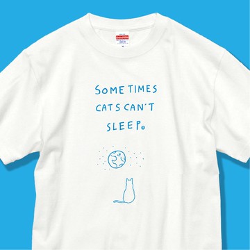 BLUE MEMO. 貓咪也會有失眠的夜晚嗎？ / 安心品質 / 經典純棉T恤
