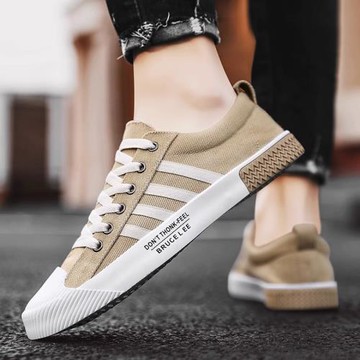 男鞋冬季透氣2026新款潮低幫帆布鞋百搭男士運動休閑鞋子板鞋男款