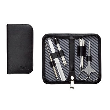 日本綠鐘匠之技鍛造鋼修容5件組旅行隨身包(G-3106)