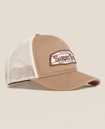 Superdry Men's Men's Logo Trucker Cap Brown / Pine Bark - Size: 1SIZE