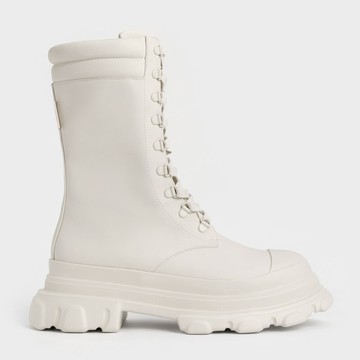 經典綁帶厚底軍靴