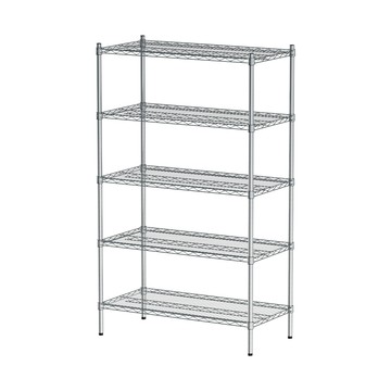 【dayneeds】荷重型 90x45x150公分 電鍍(鎖管)五層波浪架