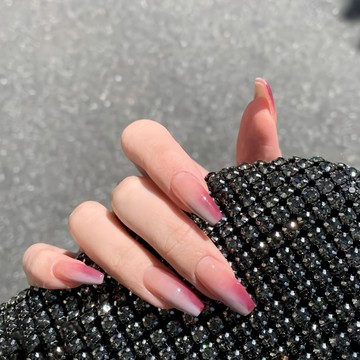 Market GamSung Nail Art 指甲貼 自然 纖細 舒適  No.20 粉紫漸變  2組