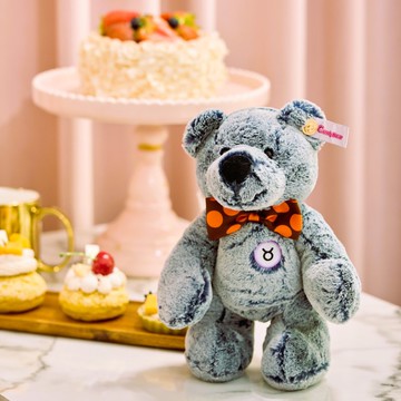 CANDY BEAR 十二星座熊系列 金牛座 Taurus 28cm淺灰色磁力雪絨熊
