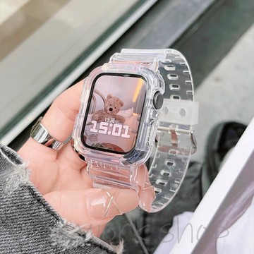 防磕碰 一體式矽膠錶帶 apple watch s11 錶帶 iwatch 10 蘋果錶帶 9 8 7 6 蘋果手錶錶帶
