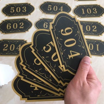 🔥房間號牌 門牌號牌 自粘門牌 防盜門牌 酒店門牌 出租房門牌 門牌號 臺灣出貨