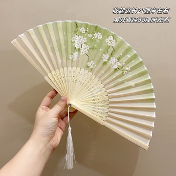 臺灣現/🎀扇子 古風扇 清涼扇古風扇子摺扇中國風漢服旗袍扇子新中式夏天女扇便攜摺疊小扇清新