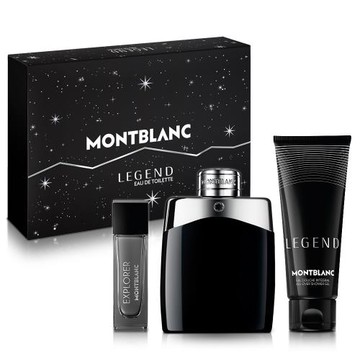 MONTBLANC 萬寶龍 傳奇經典男性淡香水禮盒(淡香水100ml+小香15ml+沐浴精100ml)-贈紙袋