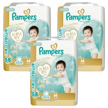 Pampers 幫寶適 日本境內版 褲型尿布 6~12kg  M  168片