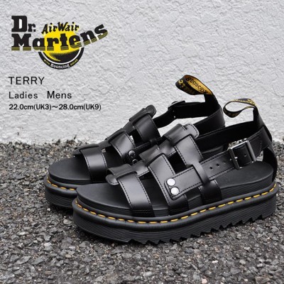 Dr.Martens TERRY/テリー ストラップサンダル ブラック UK9靴