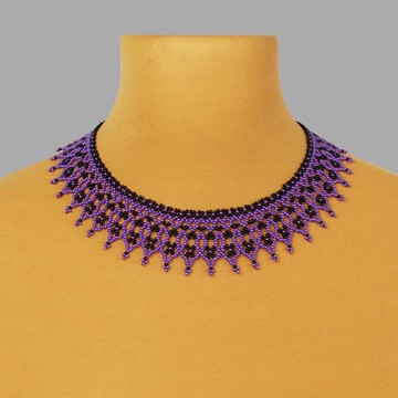 女士紫色和黑色項鍊