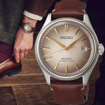 SEIKO精工 Presage Classic系列 升級再造皮革限量機械錶-40.2mm(SPB529J1/6R55-00R0J)