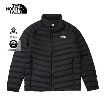 【The North Face 官方旗艦】北面男款黑色DWR防潑水羽絨外套｜8DX2JK3