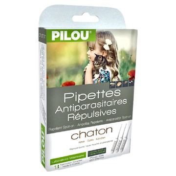 Pilou 皮樂 貓用 非藥用防蚤蝨滴劑  1.8ml  1盒