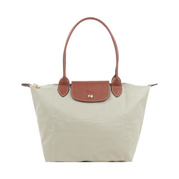 LONGCHAMP M號長把LE PLIAGE摺疊水餃包(小石子灰)
