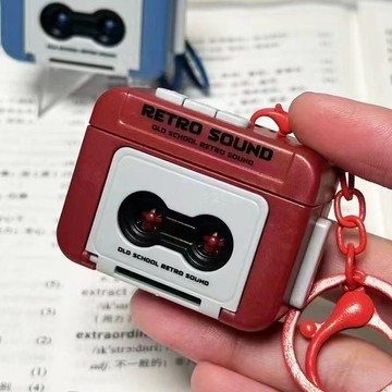 抖音爆款 mini錄音鑰匙圈 迷你磁帶錄音機 放歌揹包掛件 收音機鑰匙扣掛件 小型復古播放機 收音機玩具 留聲機便攜式