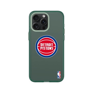 iPhone 15 Pro Max Clear 憂墨綠 - NBA - Logo-底特律活塞 Detroit Pistons