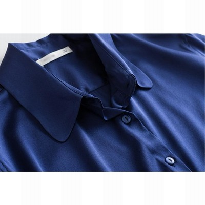 シルクシャツ シルクブラウス 桑蚕絹生地シャツ ブラウス 長袖