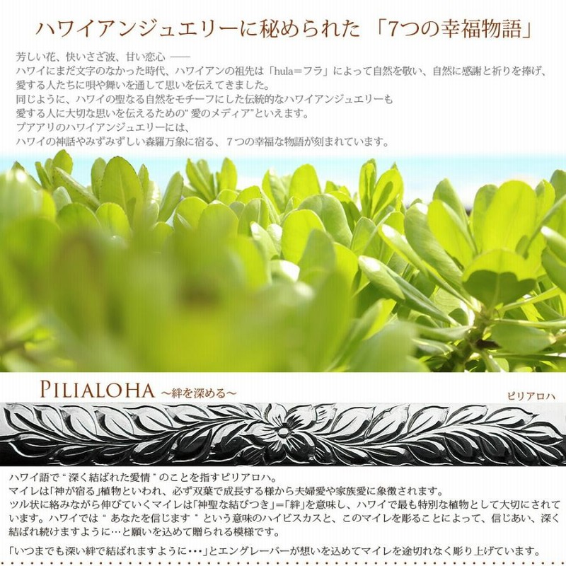 [手彫り]ハワイアンバングル(ハイビスカス/S) ハワイアンパームス・ジュエリー】シルバー 12mm幅