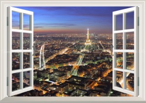 絵画風 壁紙ポスター パリの夜景 エッフェル塔 ライトアップ フランス 窓仕様 Fprs 004ma2 版 594mm 4mm 通販 Lineポイント最大1 0 Get Lineショッピング