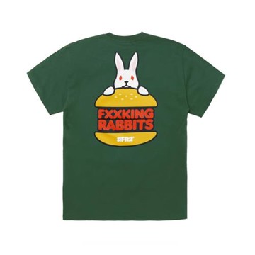 #FR2 兔子漢堡 Rabbit Burger 男女情侶圓領寬松短袖T恤潮TEE