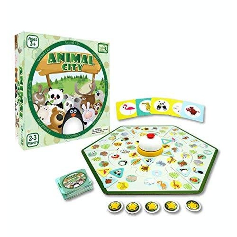 ボードゲーム 動物学習 子供用 3歳以上 動物教育カードゲーム かわいい