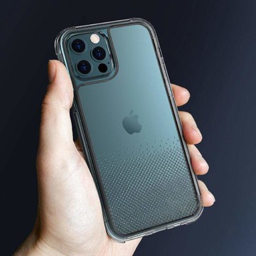 LINKASEAIR iPhone 12 / 12 Pro / 12 Pro Max 浮雕蝕刻技術防摔抗變色抗菌大猩猩玻璃保護殼-漸變 Apple iPhone 12 Pro Max(6.7吋)-漸變