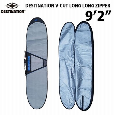 【フルジップ　ハードケース】DESTINATION　ロングボード用 V-CUT 9'2" グレー