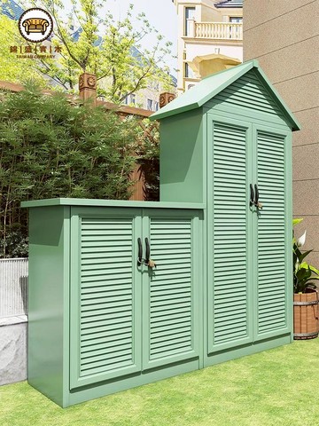 免運 【附發票】戶外儲物箱 儲物櫃 工具箱 收納箱 戶外儲物柜防曬防水庭院室外鋁合金柜子花園收納工具箱農具雜物柜特惠/店長推薦新品 工廠直銷 折扣 j533